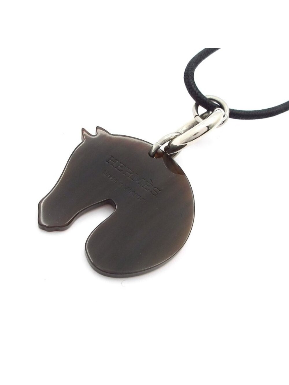 Hermes Necklace Dark Brown Black Horse - Picture 3 of 5